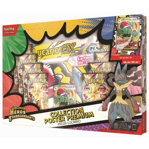 Pokemon - Coffret - Collection Poster Premium - Méga-Lucario - Héros Transcendants - ME2.5 - Français