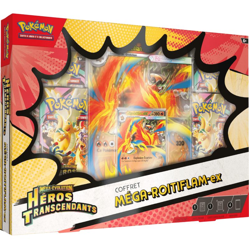 Pokemon - Coffret - Méga-Roitiflam ex - Héros Transcendants - ME2.5 - Français