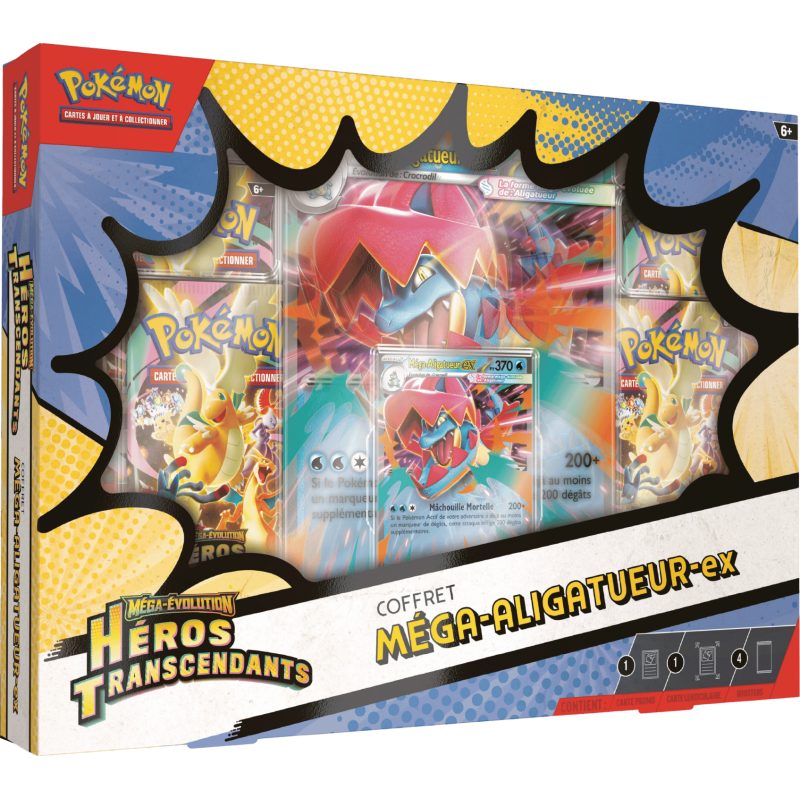 Pokemon - Coffret - Méga-Aligatueur ex - Héros Transcendants - ME2.5 - Français