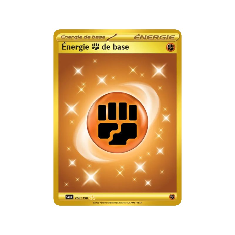 Énergie Fighting de base - 258/198 - Hyper rare - Écarlate et Violet
