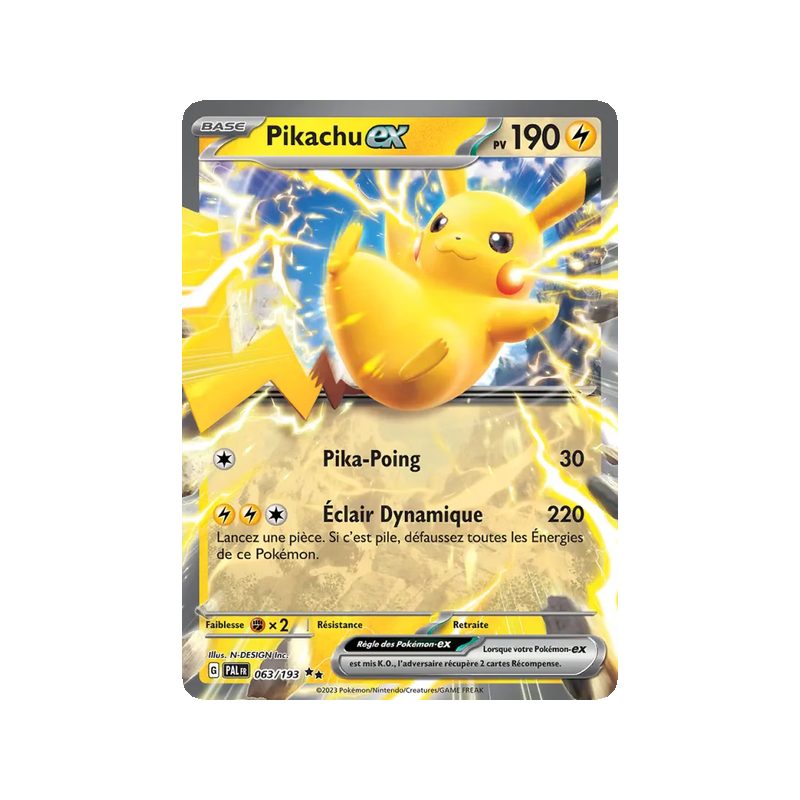 Pikachu-ex - 063/193 - EX - Évolutions à Paldea