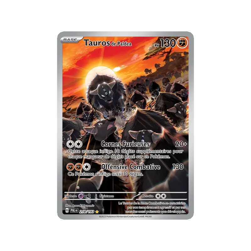 Tauros de Paldea - 218/193 - AR - Évolutions à Paldea