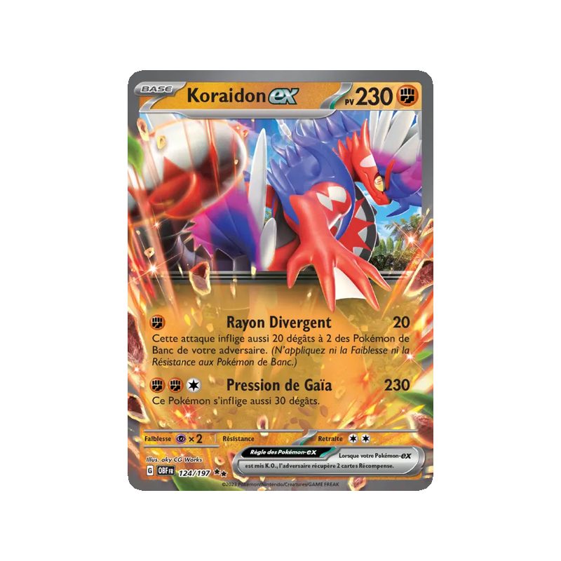 Koraidon-ex - 124/197 - EX - Flammes Obsidiennes