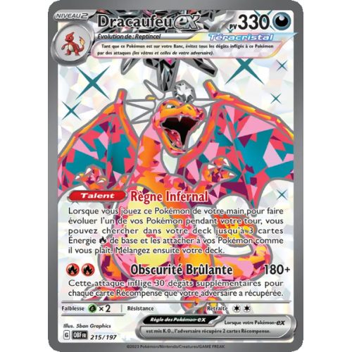 Dracaufeu-ex - 215/197 - Ultra Rare - Flammes Obsidiennes