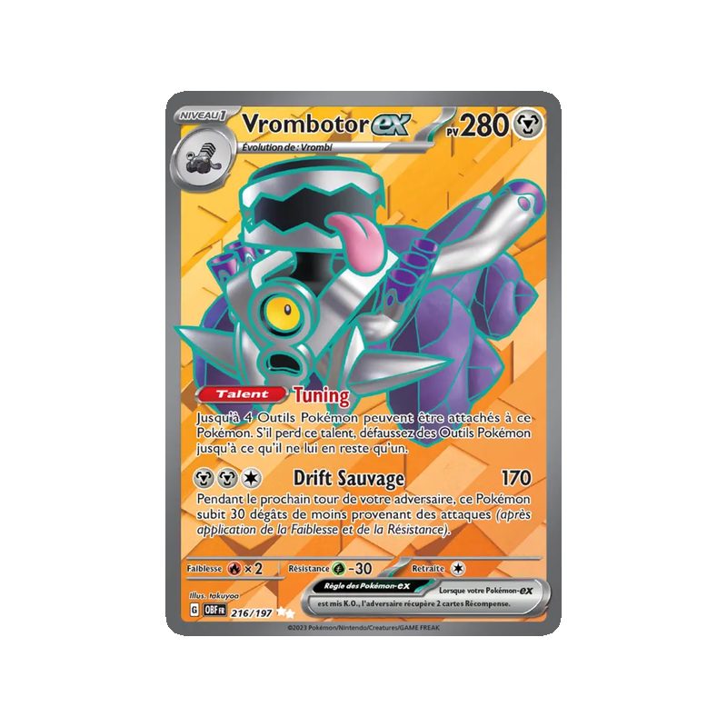 Vrombotor-ex - 216/197 - Ultra Rare - Flammes Obsidiennes