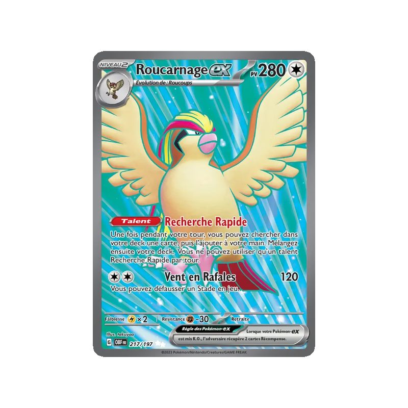 Roucarnage-ex - 217/197 - Ultra Rare - Flammes Obsidiennes