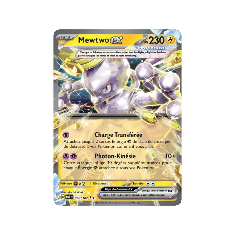 Mewtwo-ex - 058/182 - EX - Faille Paradoxe