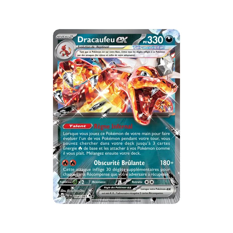 Dracaufeu-ex - 054/91 - EX - Destinées de Paldea