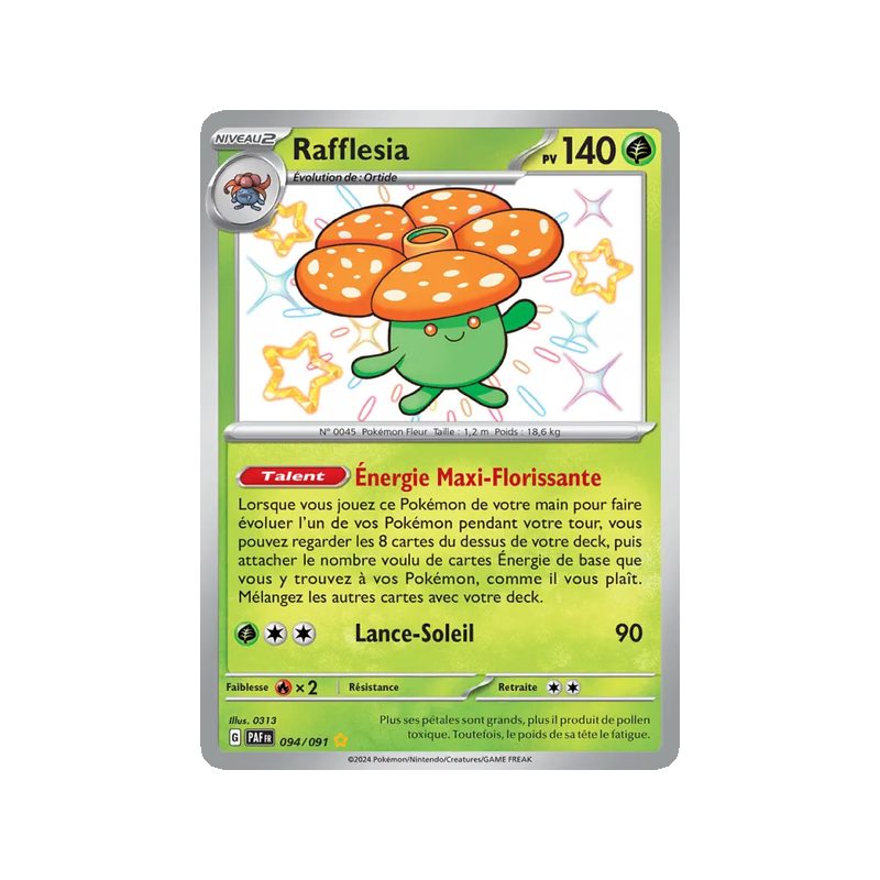 Rafflesia - 094/91 - Shiny rare - Destinées de Paldea