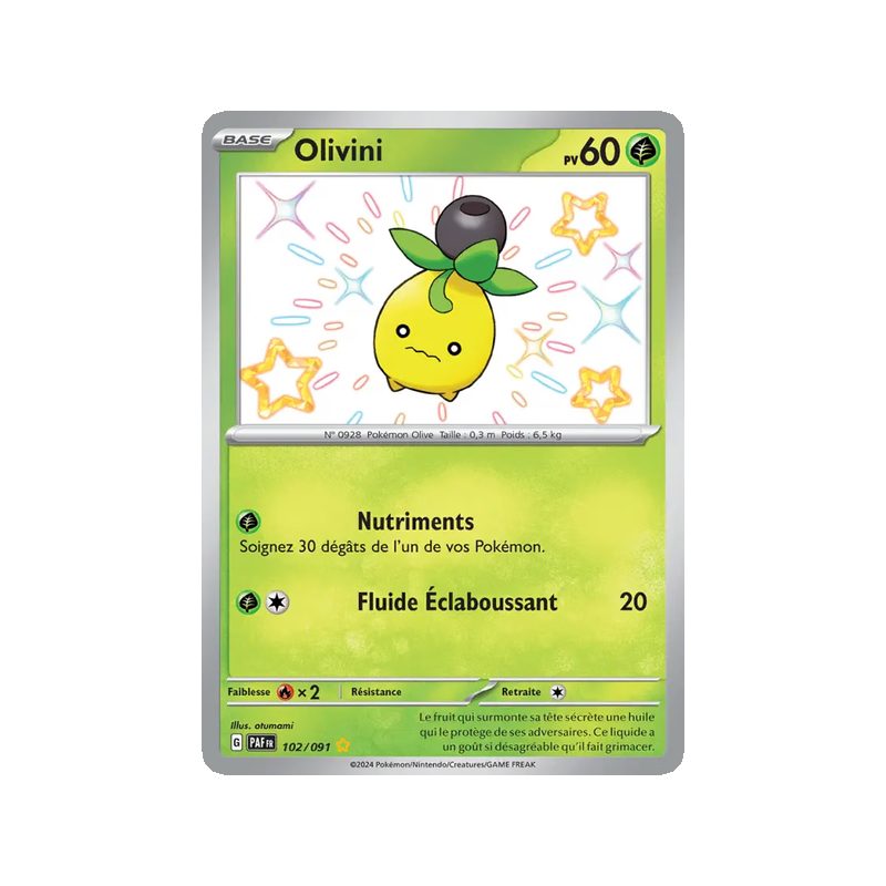 Olivini - 102/91 - Shiny rare - Destinées de Paldea