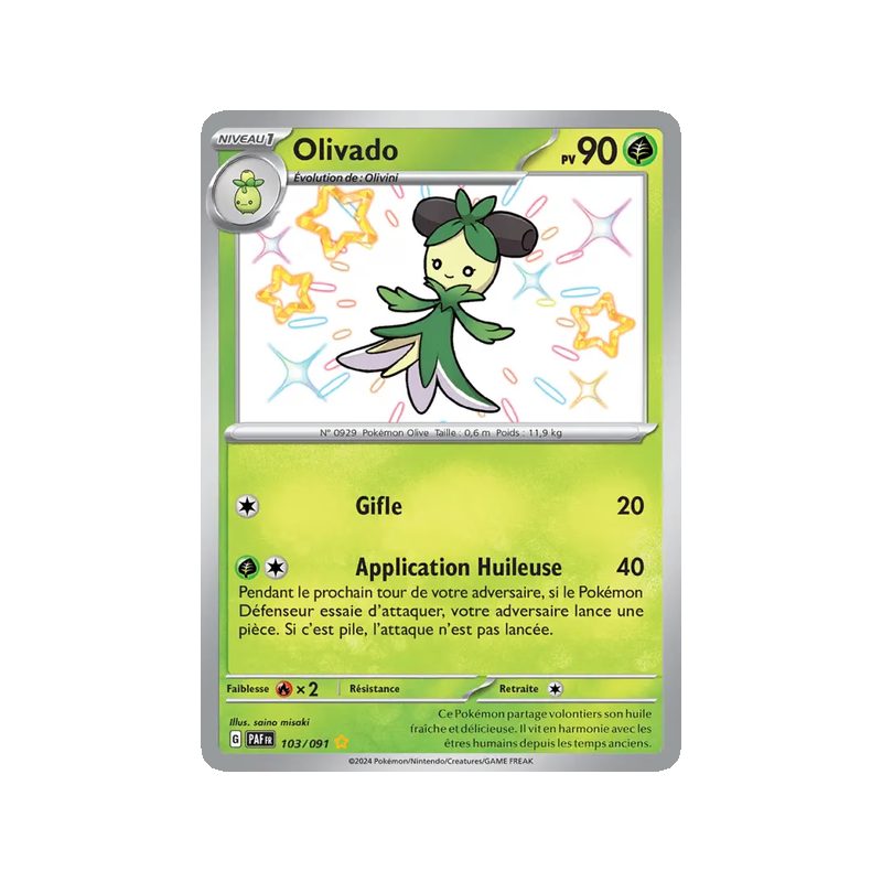 Olivado - 103/91 - Shiny rare - Destinées de Paldea