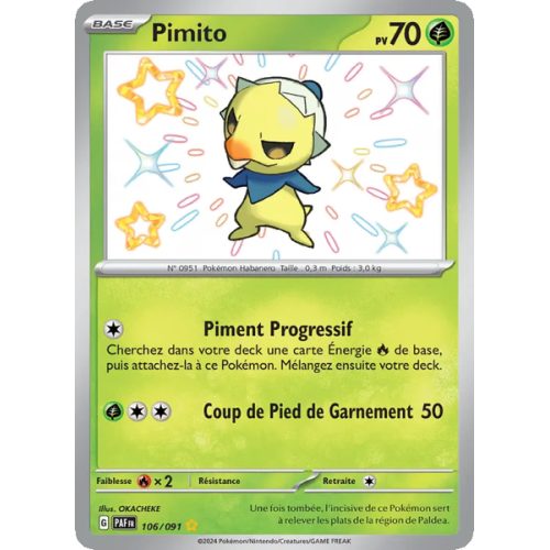 Pimito - 106/91 - Shiny rare - Destinées de Paldea