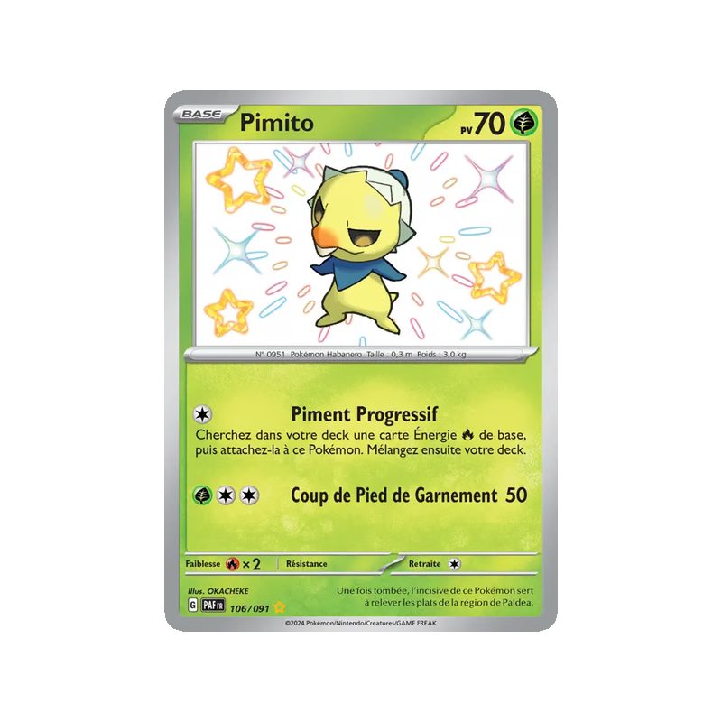 Pimito - 106/91 - Shiny rare - Destinées de Paldea
