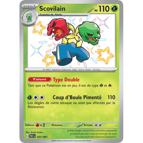 Scovilain - 107/91 - Shiny rare - Destinées de Paldea