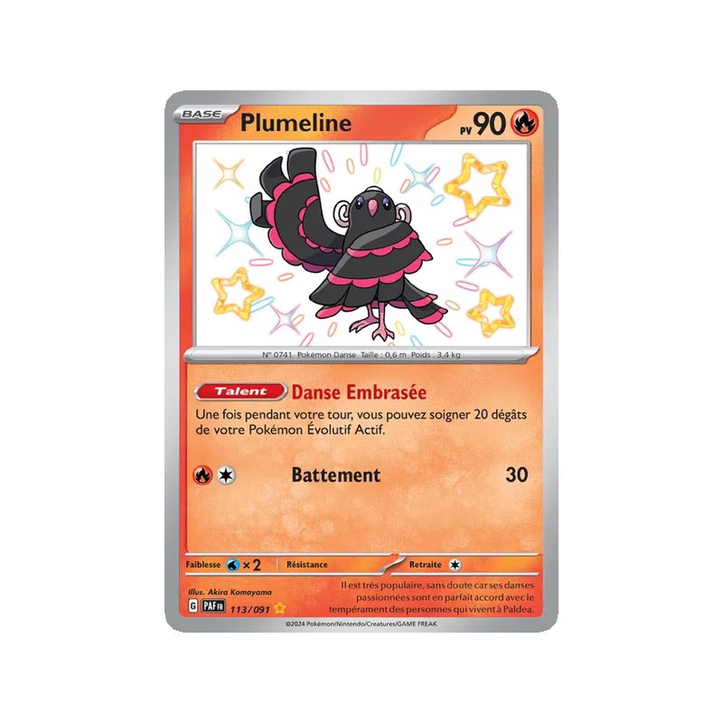 Plumeline - 113/91 - Shiny rare - Destinées de Paldea