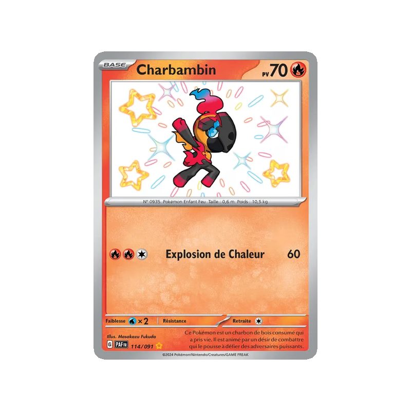 Charbambin - 114/91 - Shiny rare - Destinées de Paldea