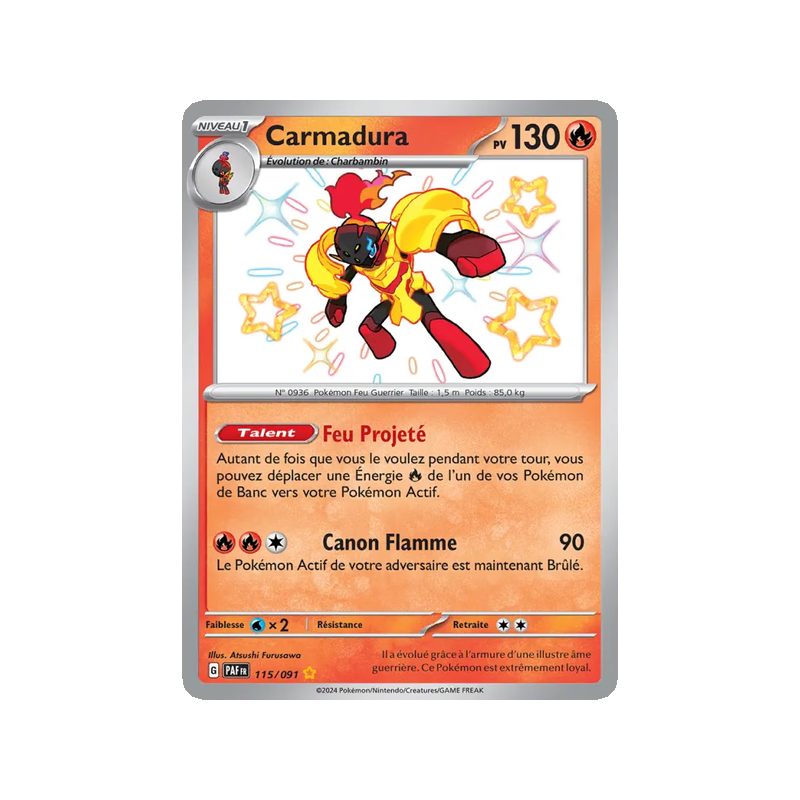 Carmadura - 115/91 - Shiny rare - Destinées de Paldea