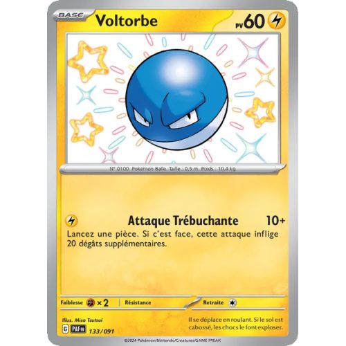 Voltorbe - 133/91 - Shiny rare - Destinées de Paldea