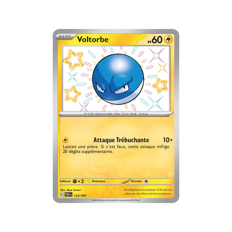 Voltorbe - 133/91 - Shiny rare - Destinées de Paldea