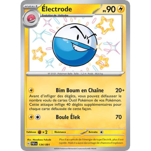 Électrode - 134/91 - Shiny rare - Destinées de Paldea