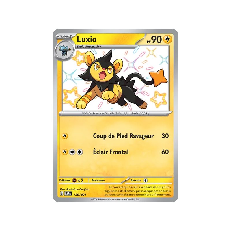 Luxio - 136/91 - Shiny rare - Destinées de Paldea