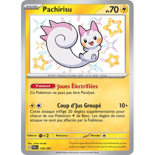 Pachirisu - 138/91 - Shiny rare - Destinées de Paldea