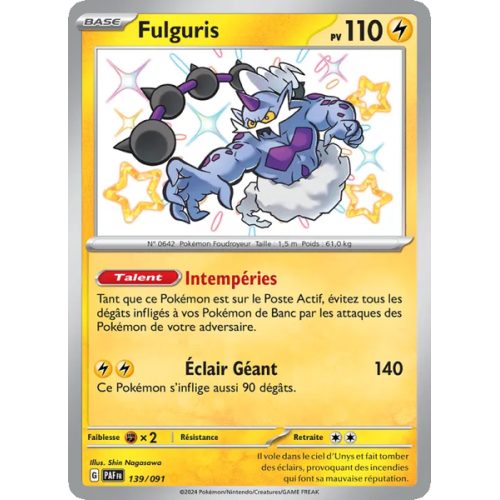 Fulguris - 139/91 - Shiny rare - Destinées de Paldea