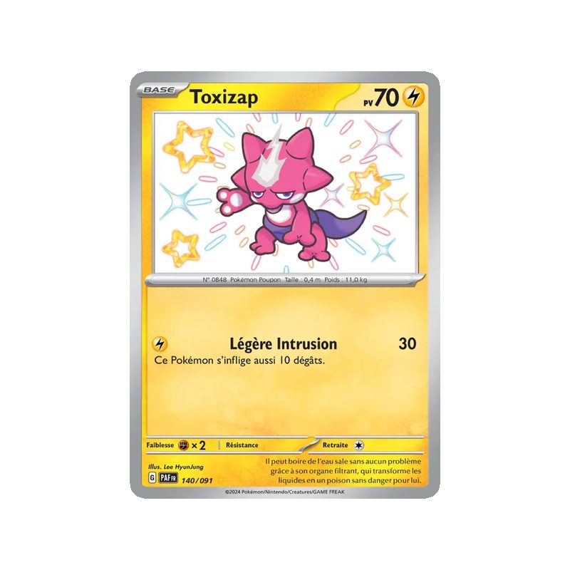 Toxizap - 140/91 - Shiny rare - Destinées de Paldea