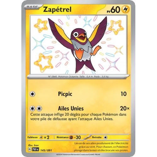 Zapétrel - 145/91 - Shiny rare - Destinées de Paldea