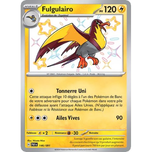 Fulgulairo - 146/91 - Shiny rare - Destinées de Paldea