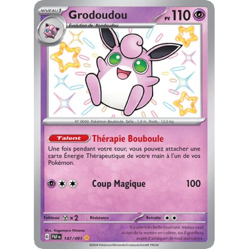 Grodoudou - 147/91 - Shiny rare - Destinées de Paldea