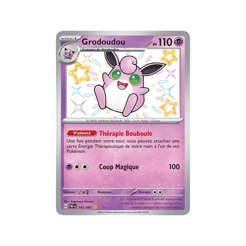 Grodoudou - 147/91 - Shiny rare - Destinées de Paldea