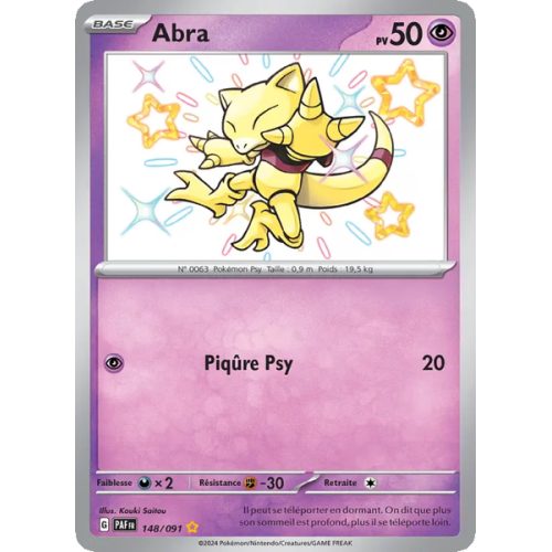 Abra - 148/91 - Shiny rare - Destinées de Paldea