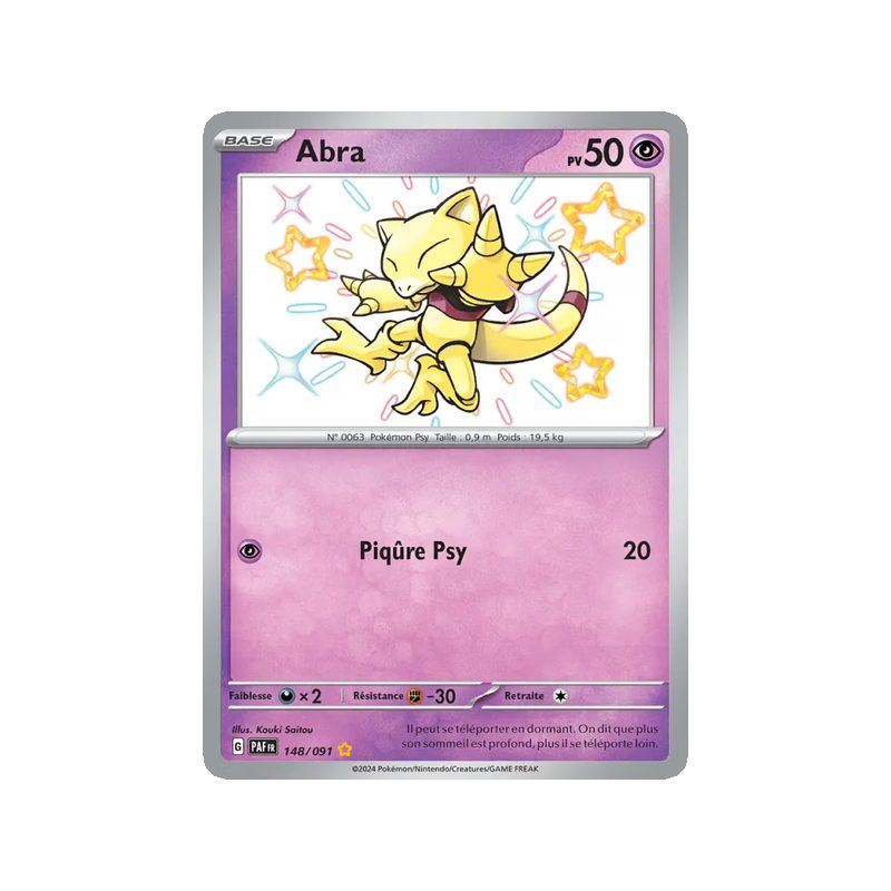 Abra - 148/91 - Shiny rare - Destinées de Paldea