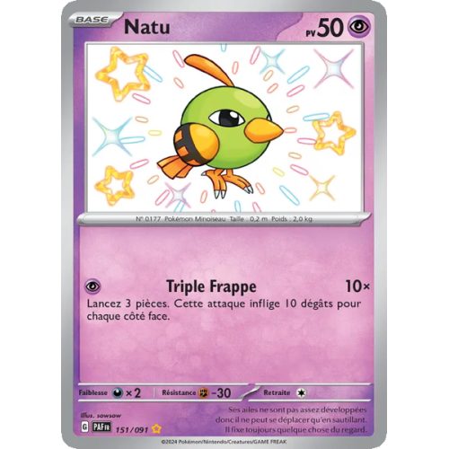 Natu - 151/91 - Shiny rare - Destinées de Paldea