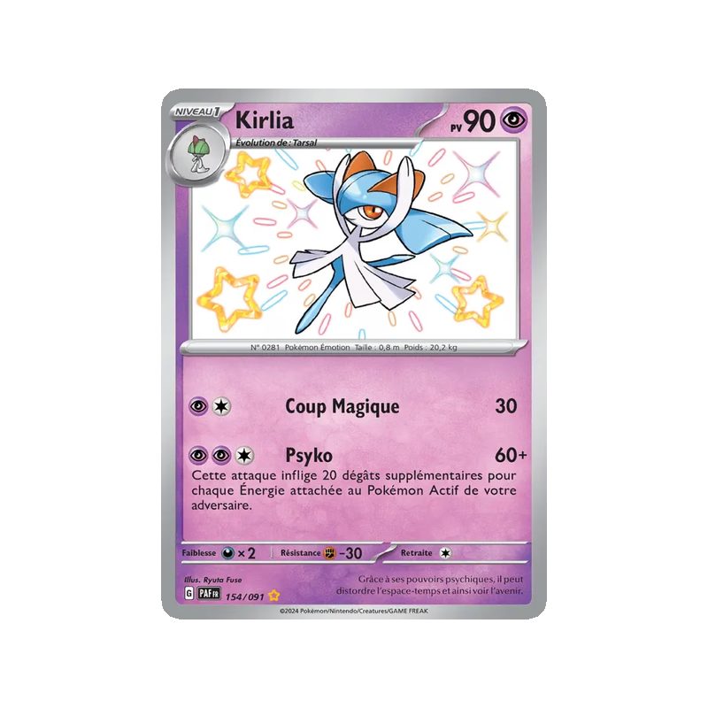 Kirlia - 154/91 - Shiny rare - Destinées de Paldea