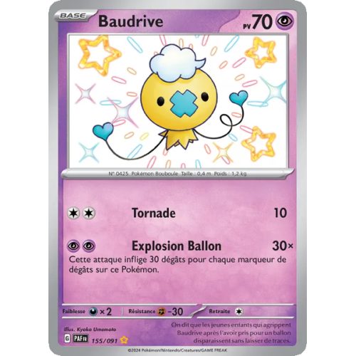 Baudrive - 155/91 - Shiny rare - Destinées de Paldea