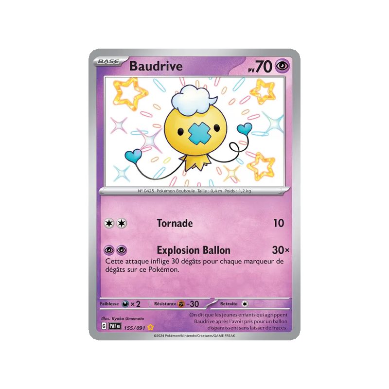 Baudrive - 155/91 - Shiny rare - Destinées de Paldea