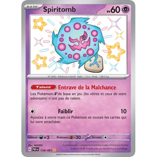 Spiritomb - 158/91 - Shiny rare - Destinées de Paldea