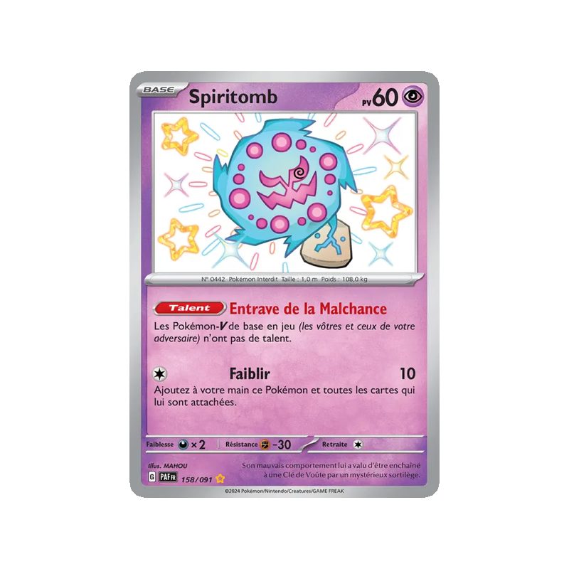 Spiritomb - 158/91 - Shiny rare - Destinées de Paldea