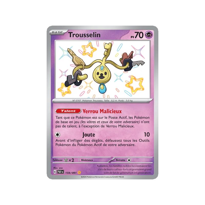Trousselin - 159/91 - Shiny rare - Destinées de Paldea