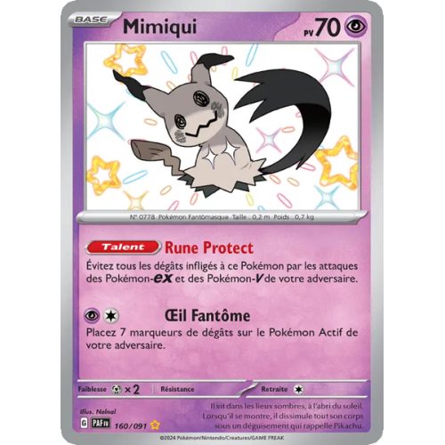 Mimiqui - 160/91 - Shiny rare - Destinées de Paldea