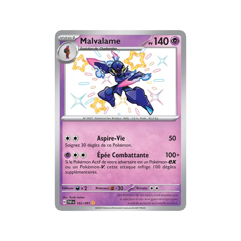 Malvalame - 162/91 - Shiny rare - Destinées de Paldea