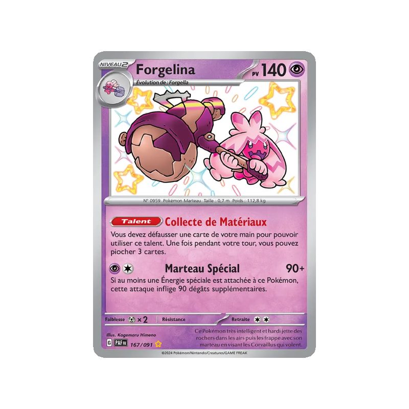Forgelina - 167/91 - Shiny rare - Destinées de Paldea