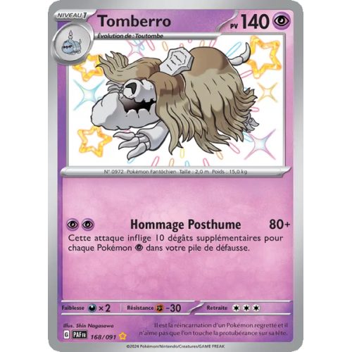 Tomberro - 168/91 - Shiny rare - Destinées de Paldea