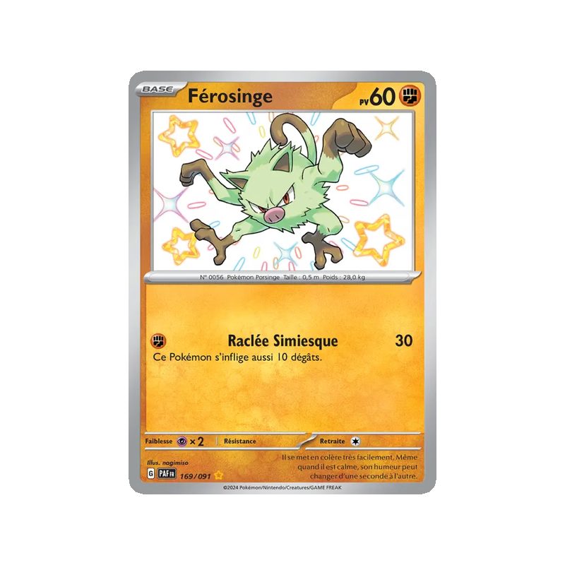 Férosinge - 169/91 - Shiny rare - Destinées de Paldea