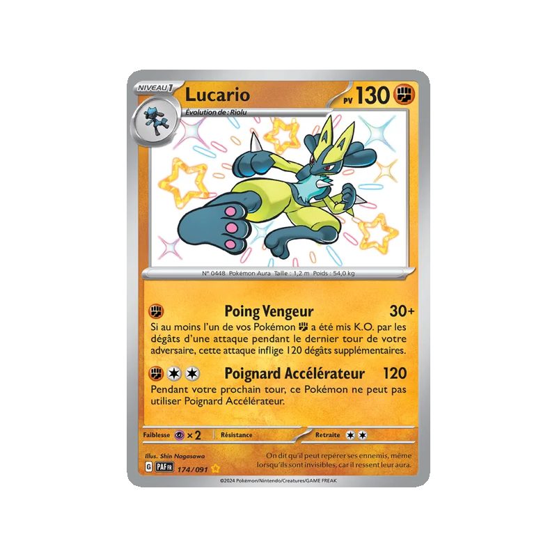 Lucario - 174/91 - Shiny rare - Destinées de Paldea