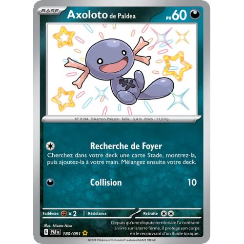 Axoloto de Paldea - 180/91 - Shiny rare - Destinées de Paldea
