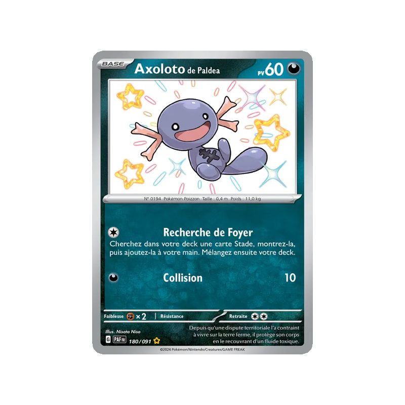 Axoloto de Paldea - 180/91 - Shiny rare - Destinées de Paldea