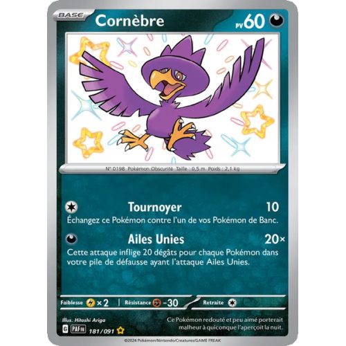 Cornèbre - 181/91 - Shiny rare - Destinées de Paldea